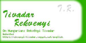 tivadar rekvenyi business card