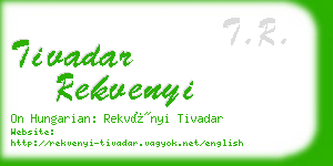 tivadar rekvenyi business card